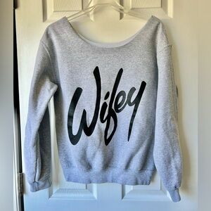 Gray Wifey Sweater